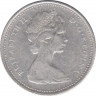 Монета. Канада. 10 центов 1965 год. рев.
