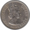 Монета. Британские Восточные Карибские территории. 25 центов 1964 год. рев.