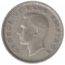 Монета. Новая Зеландия. 6 пенсов 1945 год.