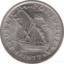 Монета. Португалия. 2,5 эскудо 1977 год.
