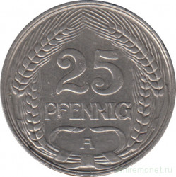Монета. Германия (Германская империя 1871-1922). 25 пфеннигов 1912 год. (А).