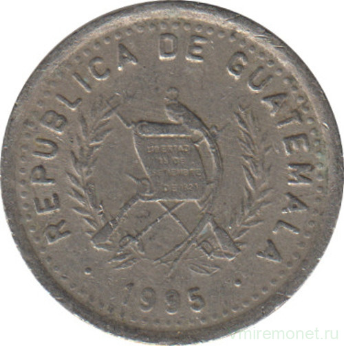 Монета. Гватемала. 5 сентаво 1995 год.