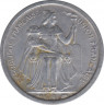 Монета. Новая Каледония. 2 франка 1949 год. ав.