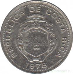 Монета. Коста-Рика. 5 сентимо 1978 год.