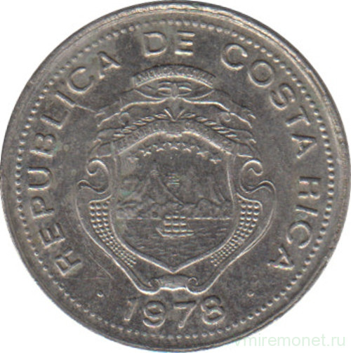 Монета. Коста-Рика. 5 сентимо 1978 год.