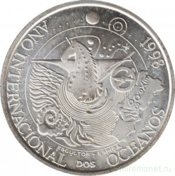 Монета. Португалия. 1000 эскудо 1998 год. 1998 - год океанов.