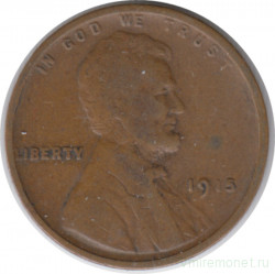 Монета. США. 1 цент 1915 год.