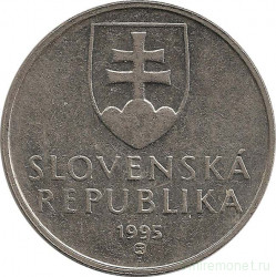 Монета. Словакия. 5 крон 1995 год.