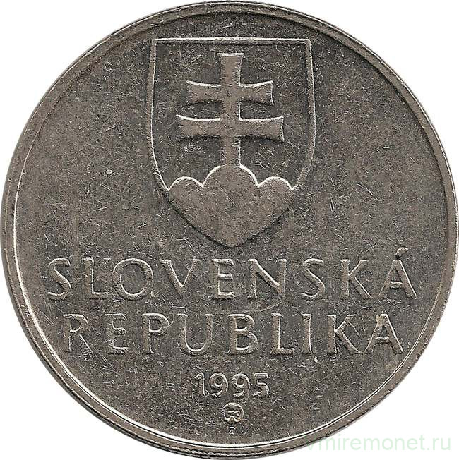 Монета. Словакия. 5 крон 1995 год.