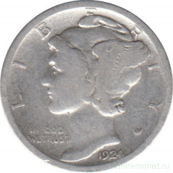 Монета. США. 10 центов 1923 год.