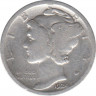Монета. США. 10 центов 1923 год. Меркури дайм. ав.