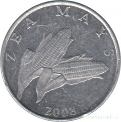 Монета. Хорватия. 1 липа 2008 год.