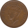 Монета. Сейшельские острова. 5 центов 1948 год. рев.