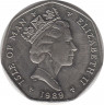 Монета. Великобритания. Остров Мэн. 50 пенсов 1989 год. рев.