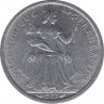 Монета. Французская Полинезия. 1 франк 1977 год. ав.