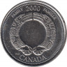 Монета. Канада. 25 центов 2000 год. Миллениум - семья. ав.