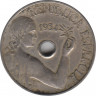 Монета. Испания. 25 сентимо 1934 год. ав.