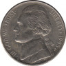  Монета. США. 5 центов 1995 год. Монетный двор P. ав.