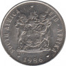 Монета. Южно-Африканская республика (ЮАР). 10 центов 1986 год. ав.