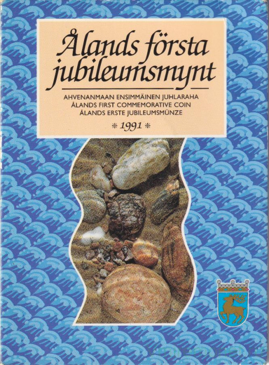 Монета. Финляндия. 100 марок 1991 год. 70 лет автономии Аландских островов. В буклете.
