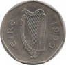 Аверс. Монета. Ирландия. 50 пенсов 1999 год.
