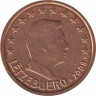 Монета. Люксембург. 2 цента 2009 год. ав.