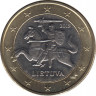 Монета. Литва. 1 евро 2015 год. ав.