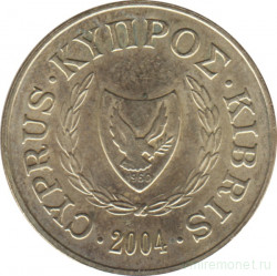 Монета. Кипр. 10 центов 2004 год.