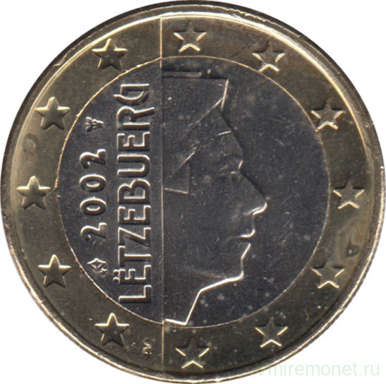 Монета. Люксембург. 1 евро 2002 год.
