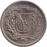 Монета. Доминиканская республика. 5 сентаво 1971 год.