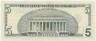 Банкнота. США. 5 долларов 2003 год. Тип 523b.