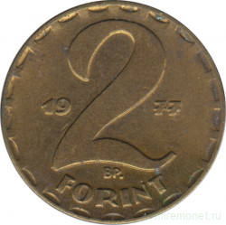 Монета. Венгрия. 2 форинта 1977 год.