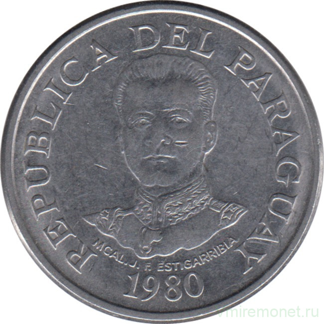 Монета. Парагвай. 50 гуарани 1980 год.