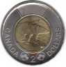 Монета. Канада. 2 доллара 2026 год. 30 лет с начала чекана монет номиналом 2 доллара.