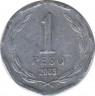 Монета. Чили. 1 песо 2003 год. ав.