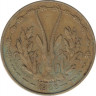Монета. Западная Африка (ВСЕАО). 5 франков 1969 год. ав.