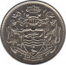 Монета. Гайана. 25 центов 1988 год. рев.