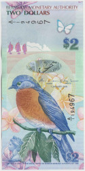 Банкнота. Бермудские острова. 2 доллара 2009 год. Тип 57b.