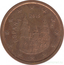 Монета. Испания. 2 цента 2015 год.