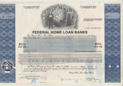 Облигация. США. "FEDERAL HOME LOAN BANKS". 8 3/4 % облигация 1988 год.