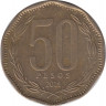 Монета. Чили. 50 песо 2014 год. ав.