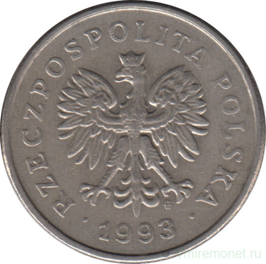 Монета. Польша. 1 злотый 1993 год.