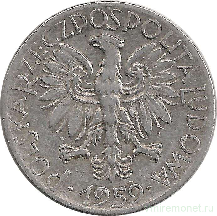 Монета. Польша. 5 злотых 1959 год.