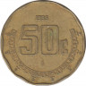 Монета. Мексика. 50 сентаво 1995 год. ав.