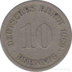 Монета. Германия (Германская империя 1871-1922). 10 пфеннигов 1889 год. (G).