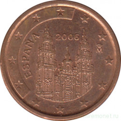 Монета. Испания. 1 цент 2006 год.