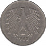  Монета. ФРГ. 5 марок 1983 год. Монетный двор - Гамбург (J). ав.
