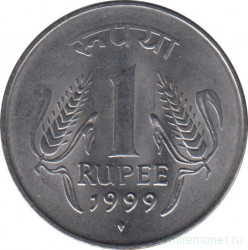 Монета. Индия. 1 рупия 1999 год.