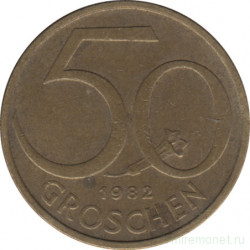 Монета. Австрия. 50 грошей 1982 год.