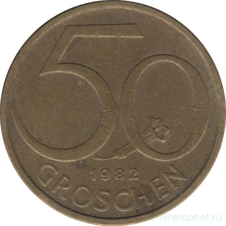 Монета. Австрия. 50 грошей 1982 год.